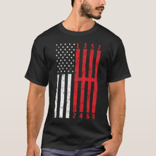 Camiseta Stick Shift American Flag Corvette 6 Gears
