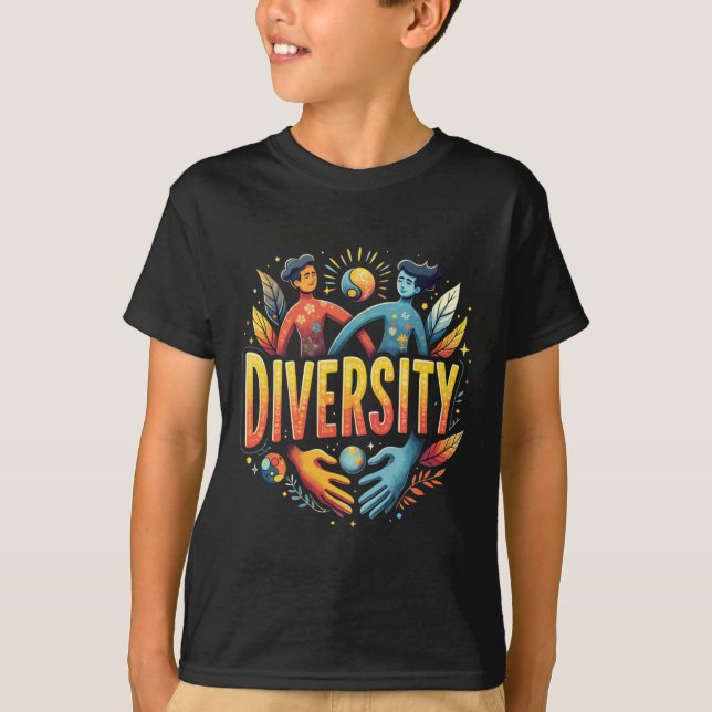 Camiseta Sticker Design Trending Diversidade (Frente)