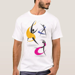 Camiseta Stickmen Dançante - Camisa-T Energetica Move-se