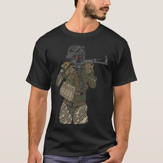 Camiseta Stig 44. Soldado alemão Sci Fi. (Frente)