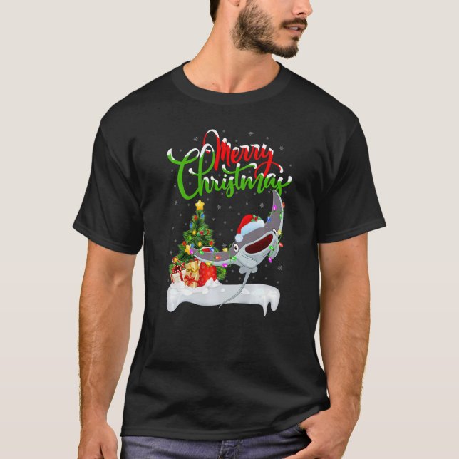 Camiseta Stingray Fish  Xmas Decoration Santa Stingray Chri (Frente)