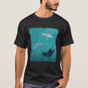 Camiseta Stingray Manta Ray Retro Vintage Ocean Water Anima