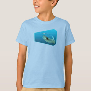 Camiseta Stingray se movendo! fundo azul gradiente design  
