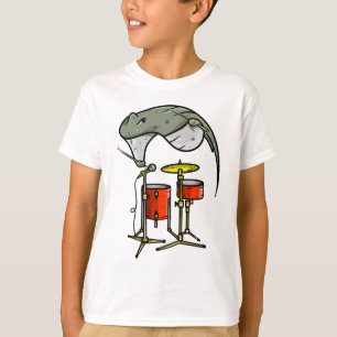 Camiseta Stingray tocando bateria