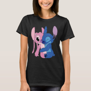 Camiseta Stitch E Angel Hug Clássico