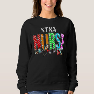 Camiseta Stna Nurse Xadrez Red Love Heart Stethoscope Rn Nu