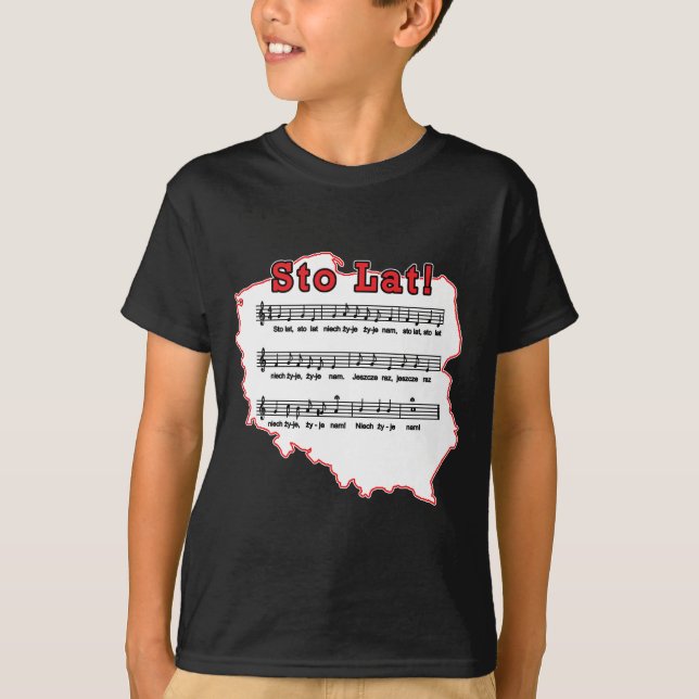 Camiseta Sto Lat! Mapa Polonês da Música (Frente)