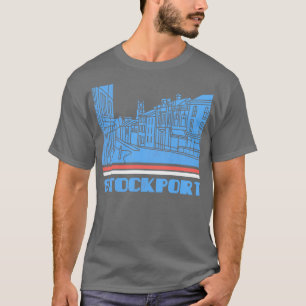 Camiseta Stockport City Gift Inglaterra City Silhouette Sky