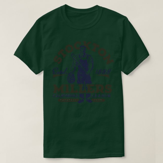 Camiseta Stockton Millers Baseball (Frente do Design)