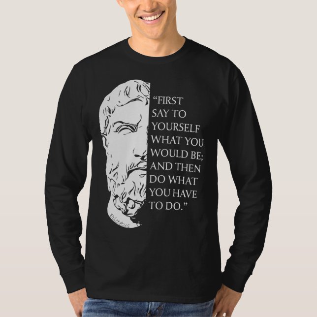 Camiseta Stoicism Epictetus Stoic Philosophy Quote Visualiz (Frente)