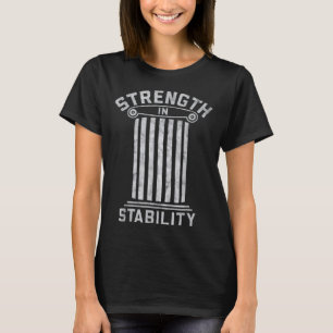 Camiseta Stoicismo Forte e Estático Estabilidade Citação Mo