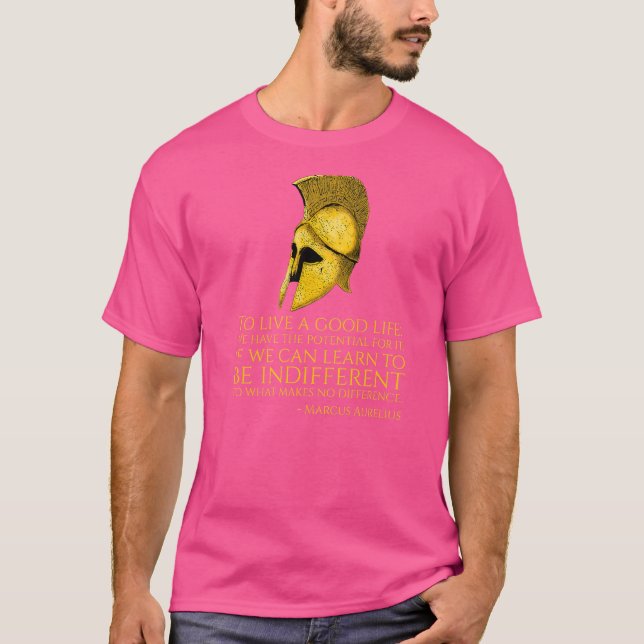 Camiseta Stoicismo Marcus Aurélio Cita Viver Um Bom L (Frente)