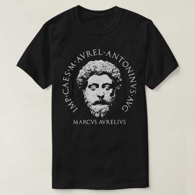 Camiseta Stoicismo o filósofo rei Marcus Aurelius (Frente do Design)