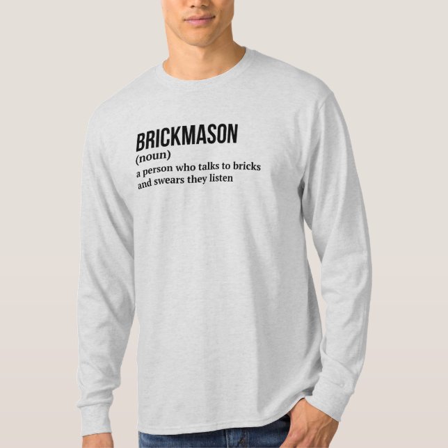 Camiseta Stone Mason Definition Humor Tee (Frente)