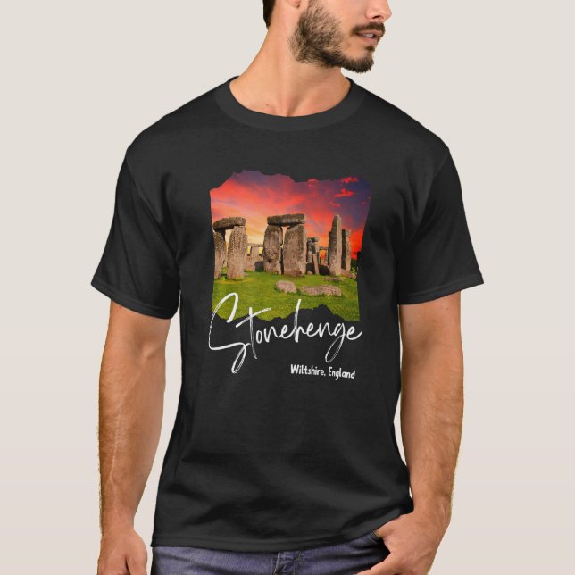 Camiseta Stonehenge England Souvenir (Frente)