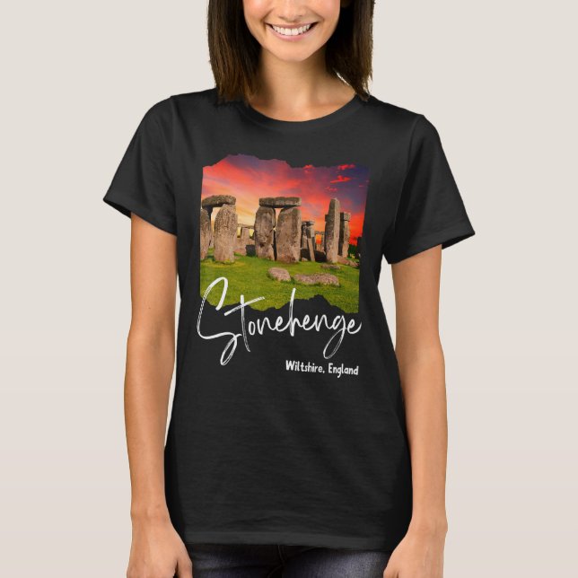 Camiseta Stonehenge England Souvenir 1 (Frente)