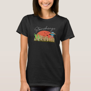 Camiseta Stonehenge England Souvenir Alienígena & Saucer Vo
