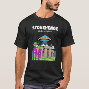 Camiseta Stonehenge England Souvenir Aliens & Molho Voador