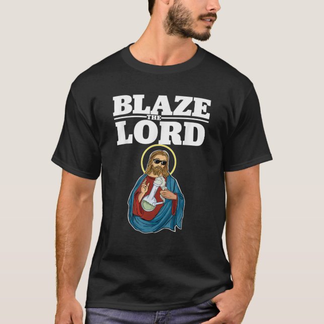 Camiseta Stoner Jesus com Bong Blaze o Senhor (Frente)