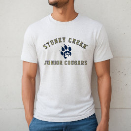 Camiseta Stoney Creek Junior Cougars White Fleck Mens