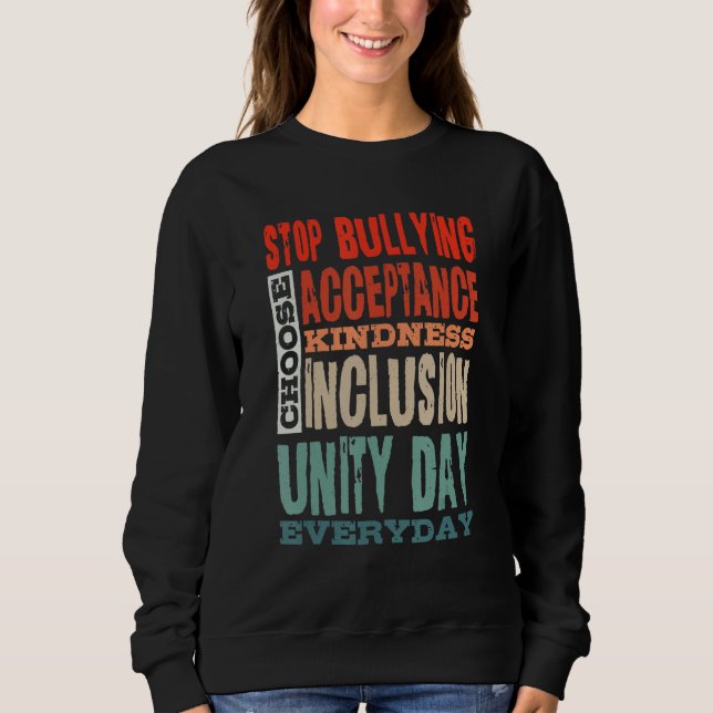 Camiseta Stop Bullying Choose Acceptance Kindness Inclusion (Frente)