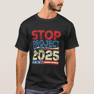 Camiseta Stop Project 2025 American Trump Leva a América de