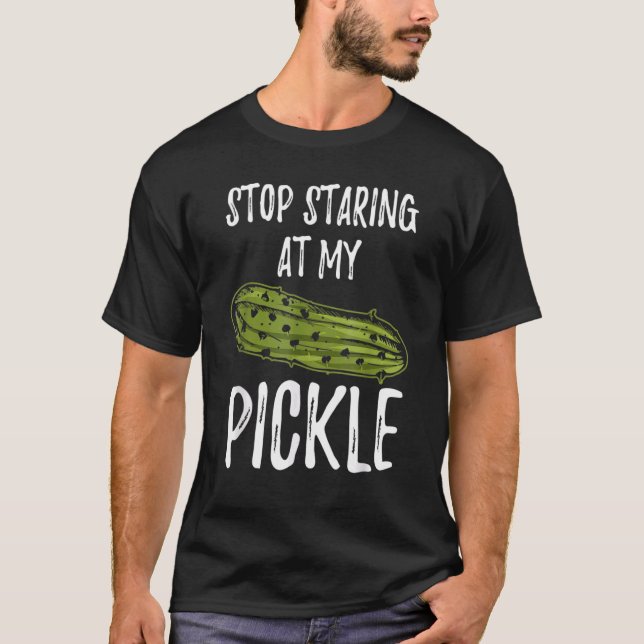 Camiseta Stop Staring At My Pickle  Dirty Halloween (Frente)