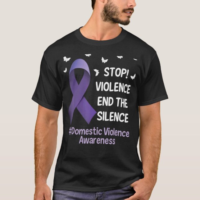 Camiseta Stop Violence End Silence Domestic Violence Suppor (Frente)