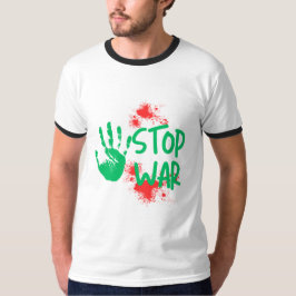 Camiseta Stop War – Bold Handprint Anti-War Graphic Design