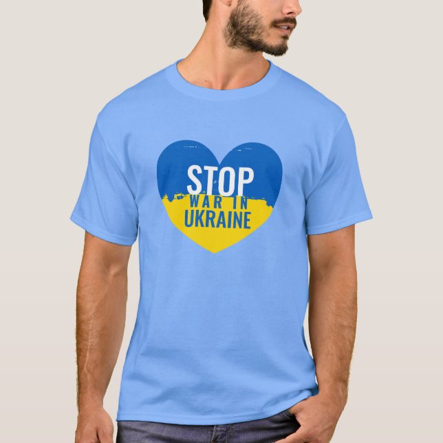 Camiseta Stop War in Ukraine. I support Ukraine. (Frente)