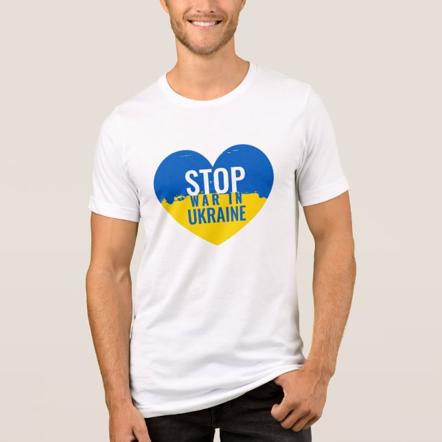 Camiseta Stop War in Ukraine. I support Ukraine. (Frente)