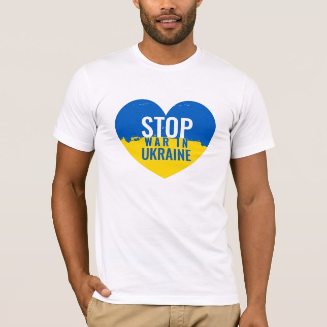 Camiseta Stop War in Ukraine. I support Ukraine. (Frente)