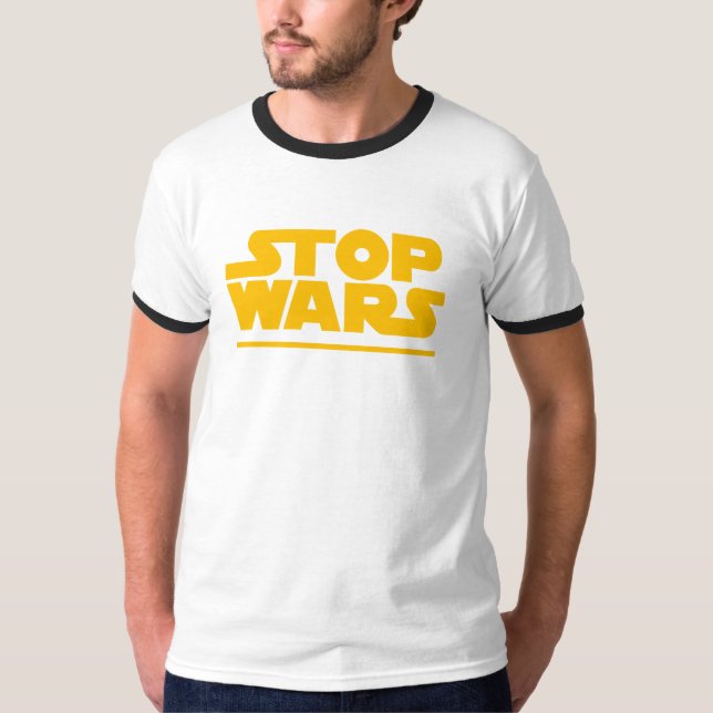 Camiseta Stop Wars Parody Logo (Frente)