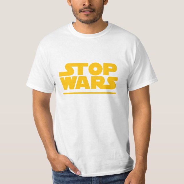 Camiseta Stop Wars Parody Logo (Frente)