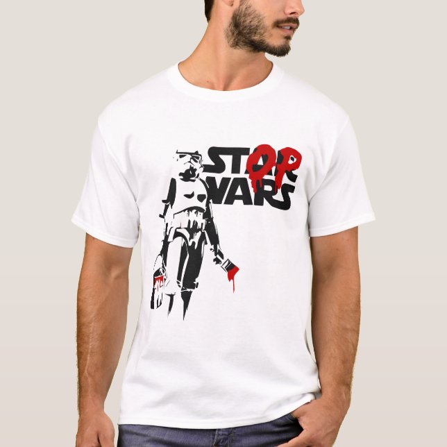 Camiseta Stop Wars Parody Logo (Frente)