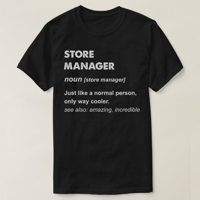 Camiseta Store Manager  (Frente do Design)