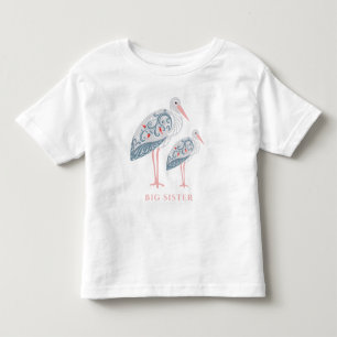Camiseta Stork de Arte Folclórica  Irmã