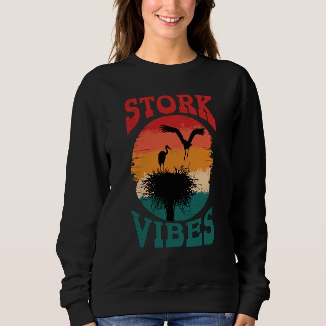 Camiseta Stork Vibes Storks Egrets Herons Ornithologists  1 (Frente)