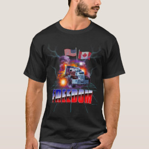 Camiseta Storm Truck American Canada Flag Freedom Convo