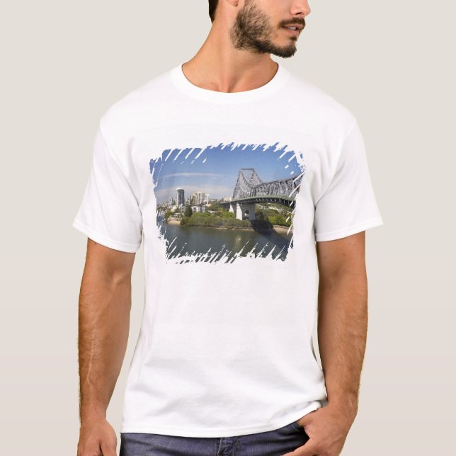 Camiseta Story Bridge, Rio Brisbane, e Canguru (Frente)