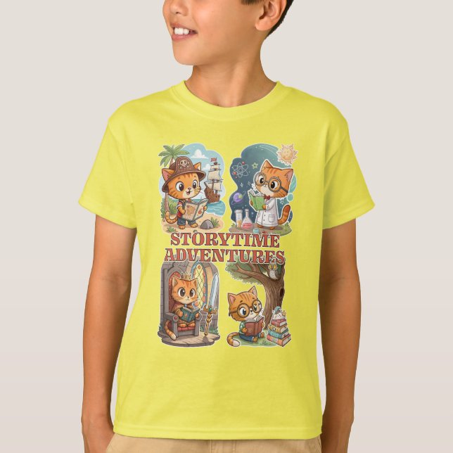 Camiseta Storytime Adventures – A Journey Through Books (Frente)