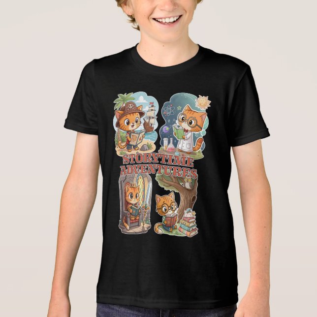 Camiseta Storytime Adventures – A Journey Through Books (Frente)
