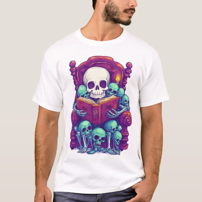 Camiseta Storytime with Bones � Funny Bedtime Skeleton (Frente)