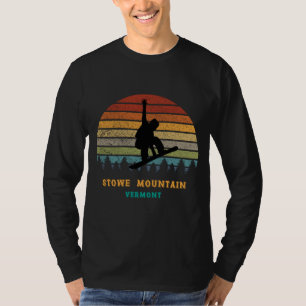 Camiseta Stowe Mountain Vermont Vintage Sun Snowboarding Sn
