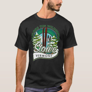 Camiseta Stowe Vermont explora o esqui de Wilderness