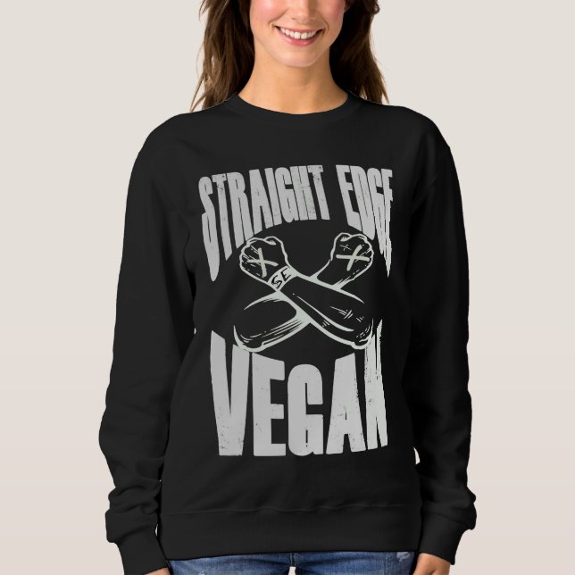 Camiseta Straight Edge Vegan Anti Drug Punk (Frente)
