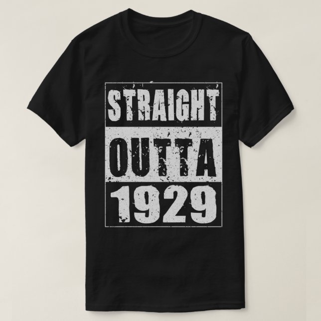 Camiseta Straight Outta 1929 Funny Birthday Gifts for 92 Ye (Frente do Design)