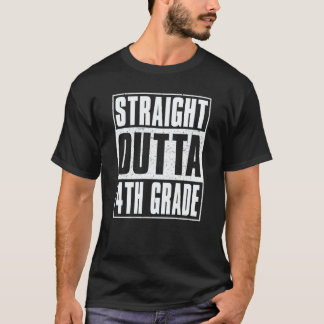 Camiseta Straight Outta 4th Grade Kids Girls Boys Fourth Gr