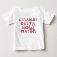 Camiseta Straight Outta Água Benta, Batismo Engraç