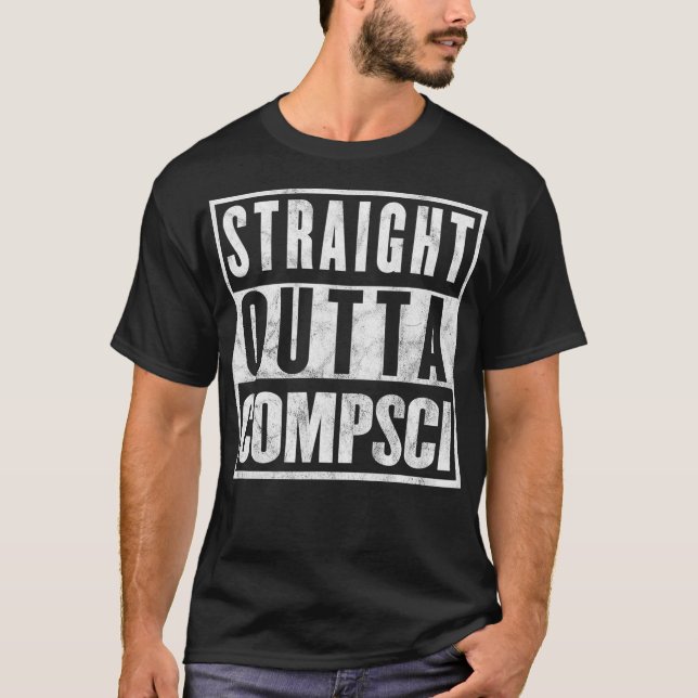 Camiseta Straight Outta Comp Sci Parody Computer Science  (Frente)